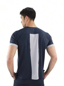 SOULMATE Filipino Surgical Man V Neck - Navy Blue - View 2