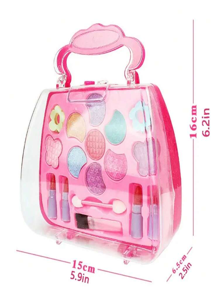 1PC Kids Pretend Makeup For Toddlers, Fake Play Makeup Kit For Little Girls,Princess Party Dressing Box Set Simulation Dressing Table Makeup Toy Cosmetics Pretend Play Kit - Red - View 2