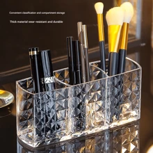 SHEIN X Milania 1pc 3-Compartment Makeup Brush Storage Box