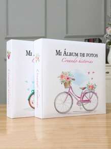 1pc 6 Inch 200 Pages Bicycle Themed Photo Album - Multicolor - View 3