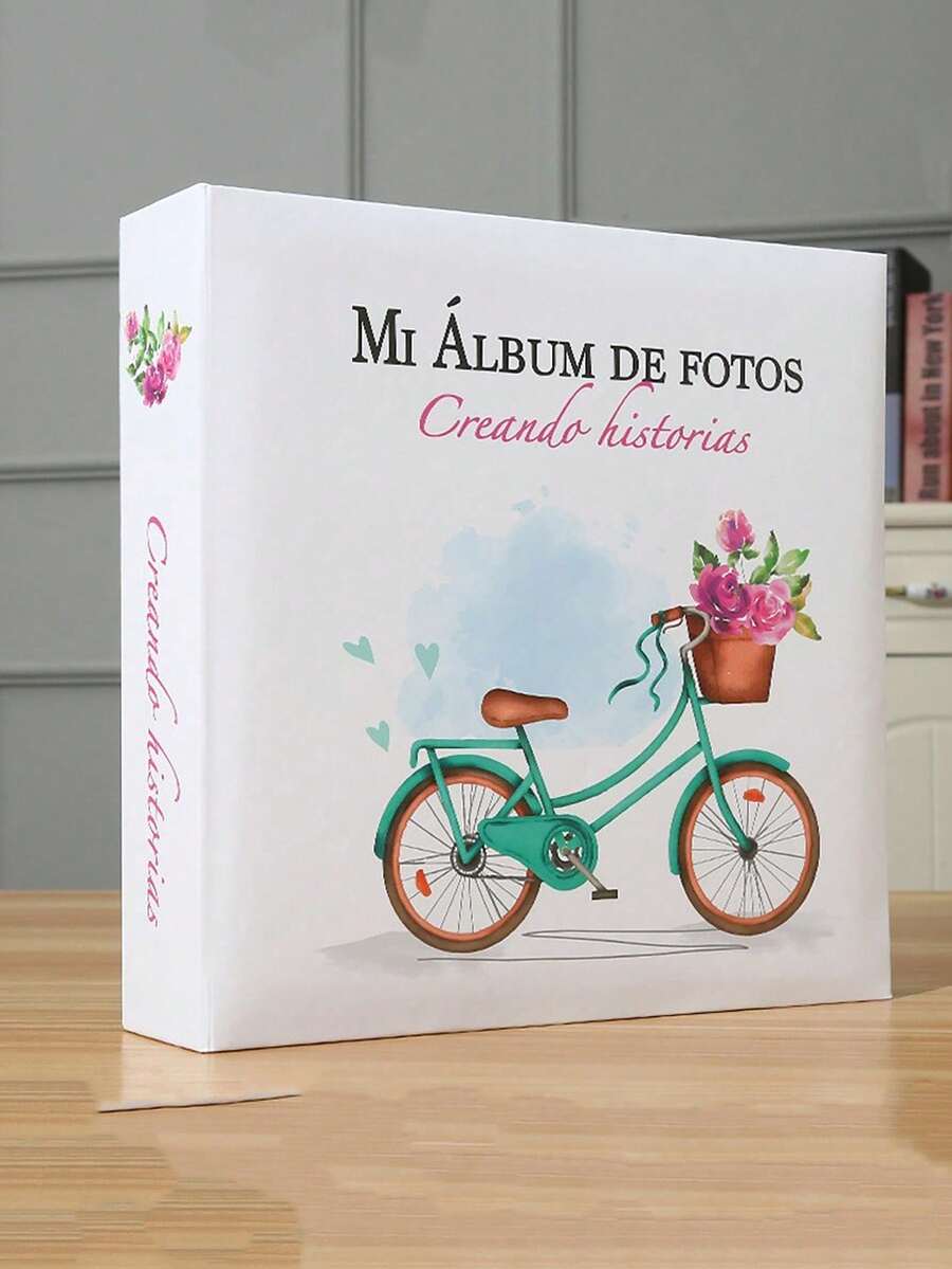 1pc 6 Inch 200 Pages Bicycle Themed Photo Album - Multicolor - View 1