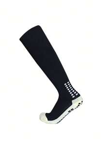Sports Outdoor Black Friction Block Over-The-Knee Towel Bottom Long Tube Football Socks, Men's And Women's Over-The-Knee Long Tube Glue Anti-Skid Socks With Towel Bottom, Mid-Tube And High-Tube Training Socks, Wear-Resistant And Sweat-Absorbing Training Socks For Football Games - Black - View 6