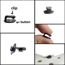 1套8入組糖果和薯片卡通圖案鞋墊,鞋洞鞋子,免費組合diy裝飾,用作節日禮物