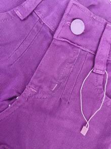 Young Girls Denim Two-Piece Outfits - Màu Lilac Tím - Xem 3