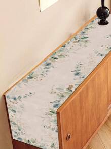 1pc Eucalyptus Leaf, Lemon, Daisy Table Runner, Seasonal Decoration Cloth Suitable For Home Vacation, Indoor/Outdoor Parties And Dining Table, Spring/Summer - Eucalyptus Leaves - View 3