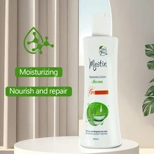 MESTIN 300毫升蘆薈美白乳液,富含100％天然蘆薈膠,自然舒緩保濕皮膚,拒絕添加劑,有效美白亮膚,注入維生素b3 B5 B6 C E,令皮膚健康亮麗 - 綠色 - 查看 7