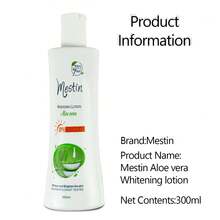 MESTIN 300毫升蘆薈美白乳液,富含100％天然蘆薈膠,自然舒緩保濕皮膚,拒絕添加劑,有效美白亮膚,注入維生素b3 B5 B6 C E,令皮膚健康亮麗 - 綠色 - 查看 10
