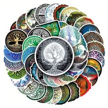 50入組卡通生命樹塗鴉貼紙,塗鴉防水貼紙卡通貼紙,女孩愛,戶外運動貼紙,單車裝飾,動漫guka貼紙貼紙,攀岩、徒步旅行、滑雪、跳傘、街頭戀人富於美感的可拆卸貼紙,可用於瓶子、摩托車、滑板等 - 銅色 - 查看 8