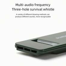 1pc Three-Tone Outdoor Survival Whistle, Rescue Whistle, Emergency Whistle, High Sound Frequency Whistle For Earthquake Relief (Green) Camping Camping Stuff - Army Green - View 8