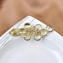 男女通用歐美時尚簡約幾何胸針創意設計別針外套外套套裝 - 金色 - 查看 4