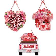 情人節派對裝飾,情人節心形門衣架,婚禮派對裝飾牆壁裝飾品 - 彩色 - 查看 8