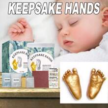 Baby Handprint & Footprint Memory Set 3d Baby Handprint And Footprint Cast Kit, For Infant Hand And Foot Casting Diy - Multicolor - View 5