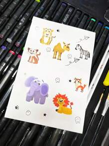 Kit de arte 50 piezas Set de arte con maletín - Blanco y Negro - Ver 6