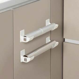 Pack Of 4 No-Punch Storage Trays Cling Film Trash Bag Cabinet Storage Shelf Fridge Side Organiser