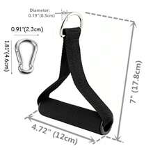4入組拉繩握把健身配件運動帶握把拉伸繩握把瑜伽吊床握把阻力帶 - 黑色 - 查看 3