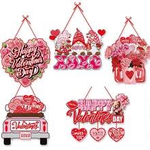 情人節派對裝飾,情人節心形門衣架,婚禮派對裝飾牆壁裝飾品 - 彩色 - 查看 7