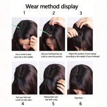 深棕色合成假髮,帶頭帶、空氣瀏海,短直髮型,日常穿著適合宴會和派對 - 棕色 - 查看 8