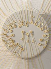 ESBERRY 1入組首字母字母AY女士吊墜項鍊純銀吊飾精美珠寶生日禮物