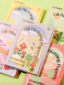 OIL BLOTTING PAPERS 60X90mm 100PCS ULTRAMO - Verde - Ver 4
