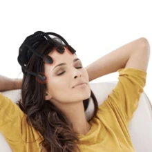 多爪電動揉頭按摩器,為您提供放鬆、幫助睡眠的舒適體驗,適用于頭部、頭皮和揉捏 - 黑色 - 查看 3