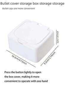 1pc Creative Small Storage Box, Clean Swab Toothpick Sewing Kit Organizer, Button Style Jewelry Rings Elastic Bands Storage Container