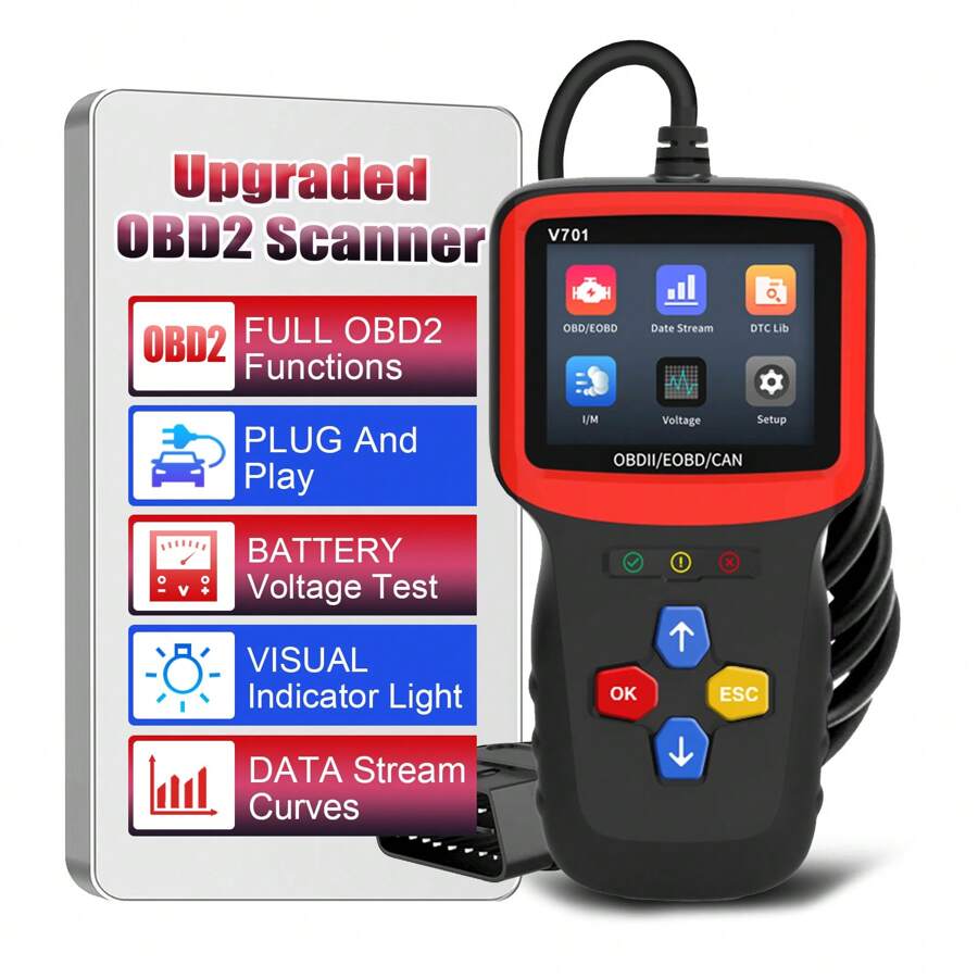 Obd2 Car Code Reader Eobd Code Scanner Voltage Tester Engine Fault Code Obd2 Car Code Reader Eobd Code Scanner Voltage Tester Engine Fault Code