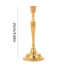 1只單頭復古浪漫燭台-燭光晚宴燭台底座-浪漫婚禮和週年慶典的家居裝飾 - 杏色 - 查看 2