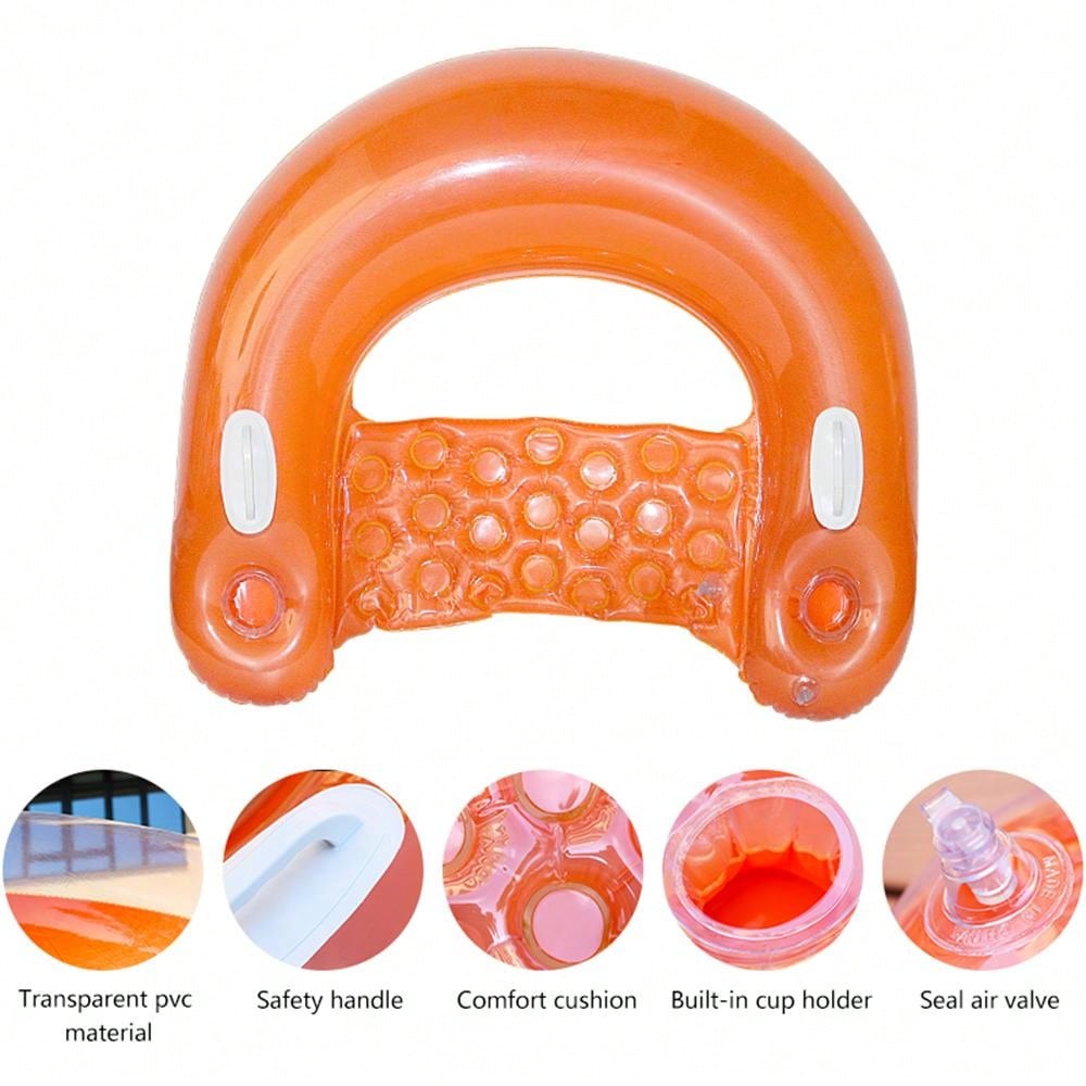 Inflatable Float UShaped Chair Water Floating Bed Beach Air Mattress