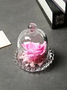 永生花玻璃罩,情人節禮物,創意生日禮物,家庭裝飾 - 粉色 - 查看 5