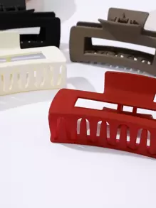 4/3/1pc Women's Fashion Hair Claws Square New Year's Solid Hair Claws Retro Simple High-End Hair Clips Large Frosted Hair Clips Red Hair Accessories Headdress,Claw Clips,Hair Jaw Clip,Hair Clutch