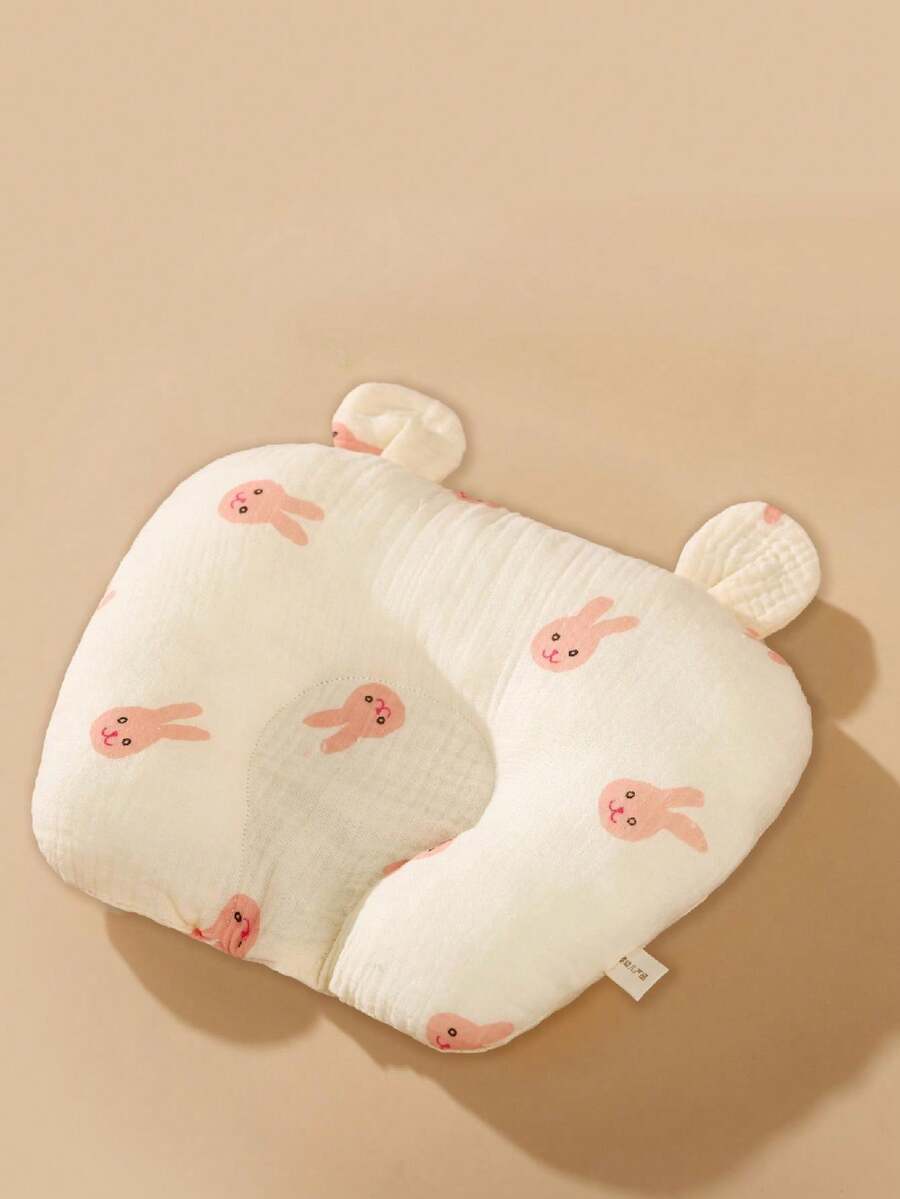 1pc Newborn Baby Shaping Pillow - Animal Shaped Cartoon Soft & Breathable Pillow To Help Sleep - Styling Pillow-pink Rabbit - View 1