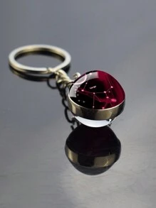 1入雙面玻璃球鑰匙扣,星座圖案,生日珠寶配飾 - 雙子座 - 查看 23