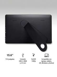 Akane Monitor Portátil Full HD de 15.6 Pulgadas para Laptop, Tablet y Celular, Compatible con todos los sistemas operativos y Consolas de Videojuegos, Pantalla Portable Ultraligera con Entradas USB-C y HDMI - Negro - Ver 2