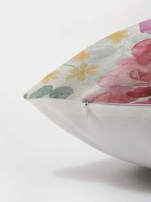 1pc Flower Pattern Printed Cushion Cover, Modern Pillow Case, Single-Sided Print, Sofa Use, Home Decoration Pillow Cover. Pillow Core Not Included.