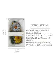 限量版裝箱美麗植物裝飾貼紙,新鮮和復古植物和花卉貼紙,適用於日記,剪貼簿,計劃表,相簿 - 一簾幽夢 - 查看 4