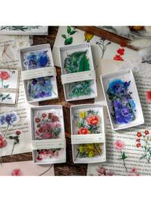 限量版裝箱美麗植物裝飾貼紙,新鮮和復古植物和花卉貼紙,適用於日記,剪貼簿,計劃表,相簿 - 一簾幽夢 - 查看 2