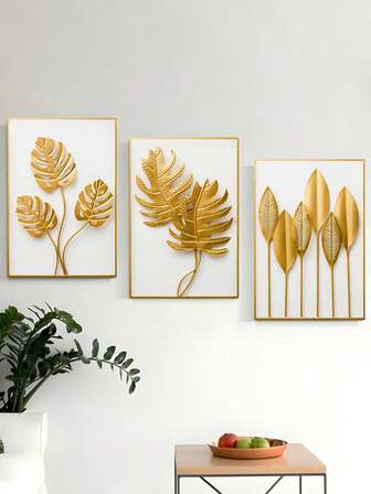 3片組畫布牆藝術海報,花卉簡約三聯畫,油畫畫布牆裝飾,客廳臥室浴室辦公室走廊廚房牆壁裝飾