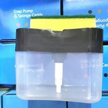 洗碗精壓榨器清潔鍋刷廚房式自動加液盒百潔布洗碗刷 - 黑色 - 查看 4