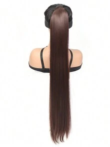 马尾辫接发 18~34 英寸女士合成长直马尾辫夹式马尾辫接发适合女孩的各种场合，包括音乐节、派对、角色扮演、假期和所有季节