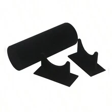 1pc Black Detachable Headband Frame With 30cm Length - black suede display stand - View 3