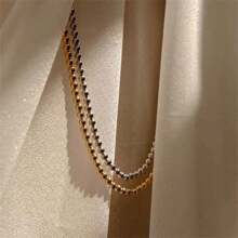 1入高端非傳統設計休閒多功能鑲鑽18k包金項鍊,適合女性 - 彩色 - 查看 7