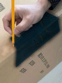 1入黑色木工多功能角度尺,45/90度測量工具 - 黑色 - 查看 6