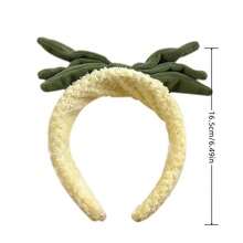 卡通鳳梨頭帶彈性髮帶可愛頭帶水療頭帶洗臉保養女孩女孩髮飾 - 黃色 - 查看 5