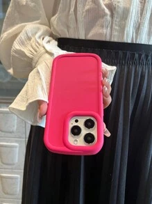 Silicone Phone Case Apple Minimalist Matte Leopard Print Shockproof Phone Case, Compatible With Iphone 16 ProMax/16/16 Pro/16 Plus/15/15 ProMax/15 Pro/15 Plus/11/12/13/14 ProMax/XS/XR/11 Pro/11 ProMax/12 Pro/12 ProMax/13 Pro/13 ProMax/14 Pro/14 ProMax/14 Plus, Creative Design - Hot Pink - View 6