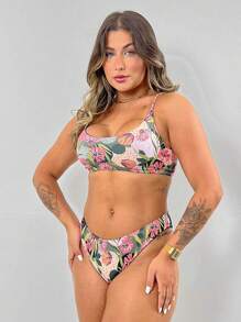 Women Bikini Sets - 玫紅色 - 查看 2