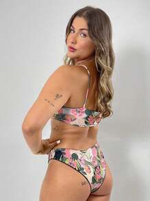 Women Bikini Sets - 玫紅色 - 查看 4