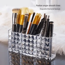 SHEIN X Milania 1pc 3-Compartment Makeup Brush Storage Box