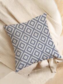 1個方格圖案印花坐墊套,現代裝飾枕頭套,單面印刷,不含枕芯,適用於沙發,家居裝飾枕頭套 - 彩色 - 查看 4