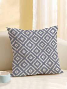1個方格圖案印花坐墊套,現代裝飾枕頭套,單面印刷,不含枕芯,適用於沙發,家居裝飾枕頭套 - 彩色 - 查看 7
