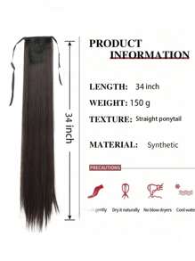 马尾辫接发 18~34 英寸女士合成长直马尾辫夹式马尾辫接发适合女孩的各种场合，包括音乐节、派对、角色扮演、假期和所有季节